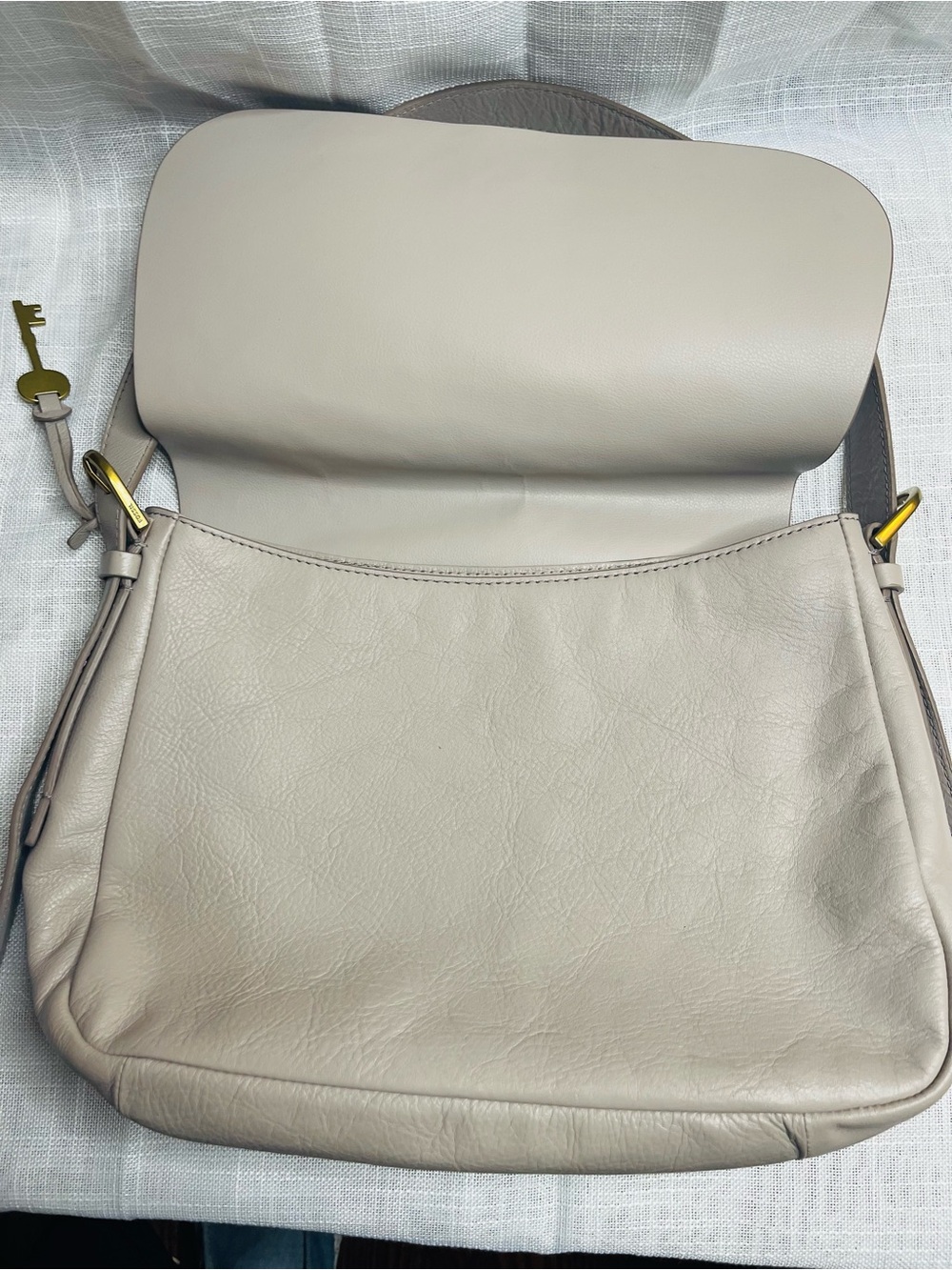 Fossil Harper Leather Large Crossbody Bag in Graystone Lesther - Picture 2 of 7
